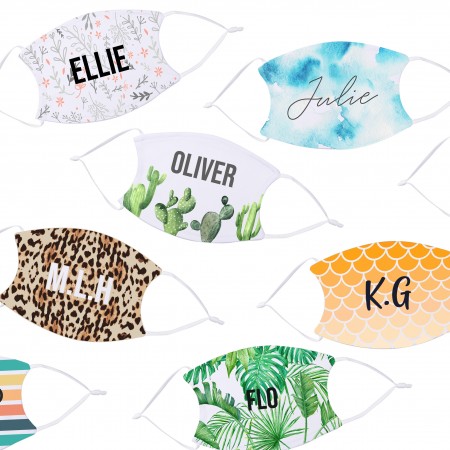 Personalised Initials Face Mask - 20+ Design Options
